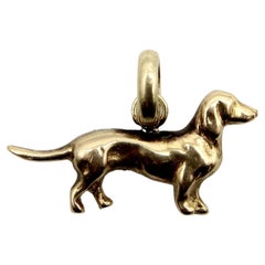 Charm en or 14K pour chien teckel