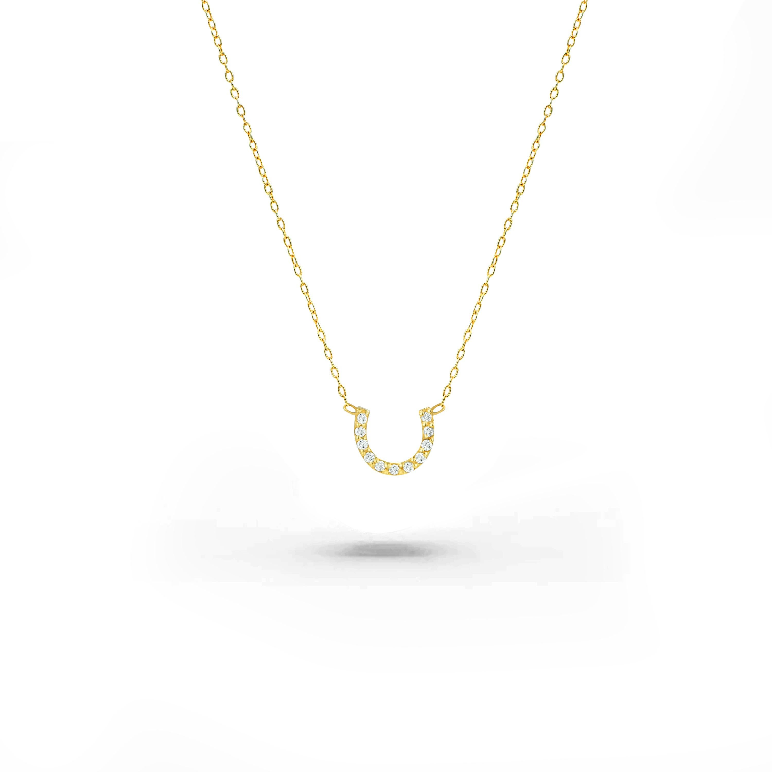 rose gold horseshoe necklace