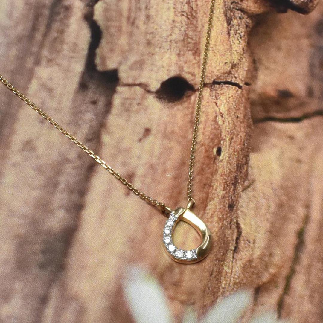 Round Cut 14k Gold Dainty Teardrop Necklace Diamond Cluster Layering Necklace For Sale