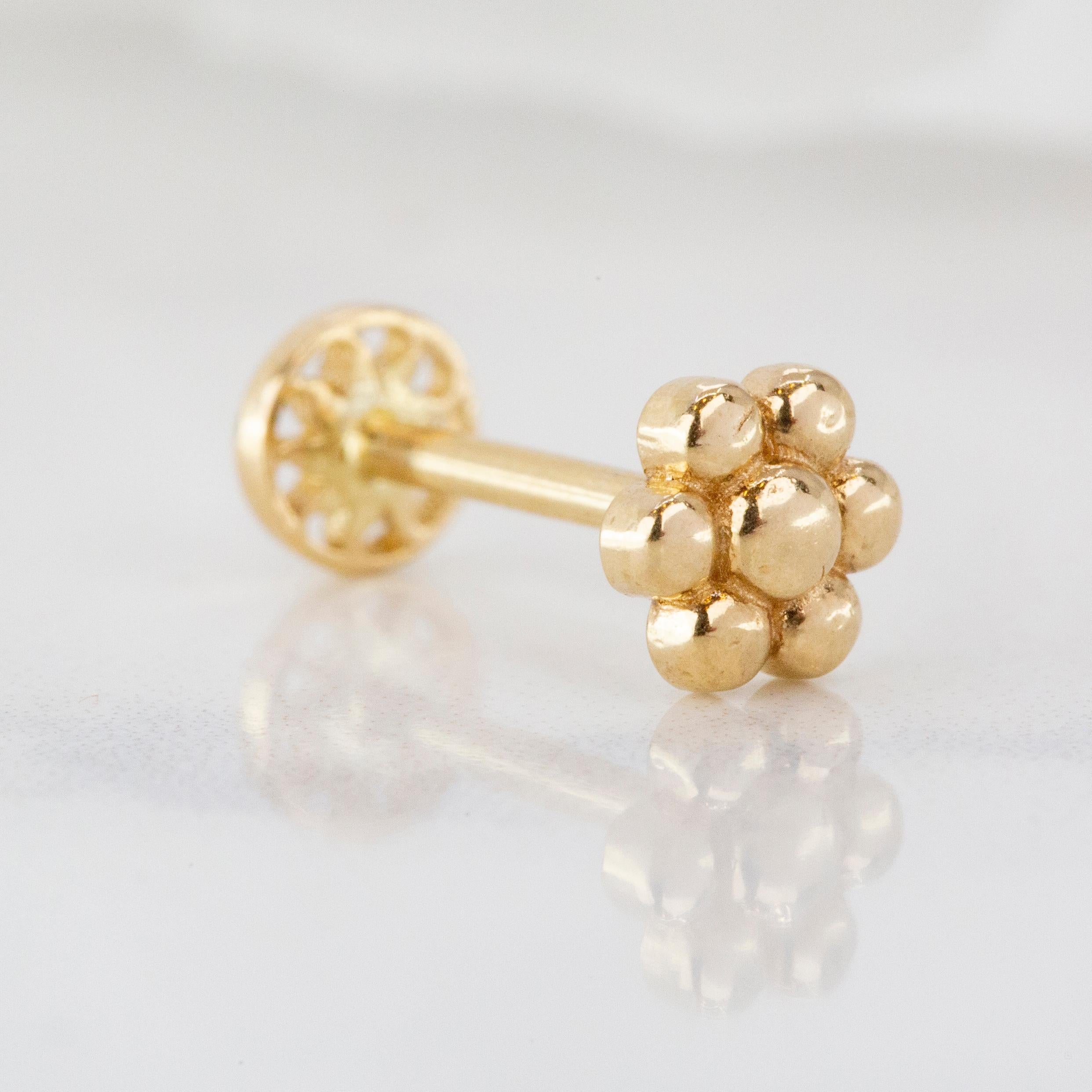 gold daisy earrings