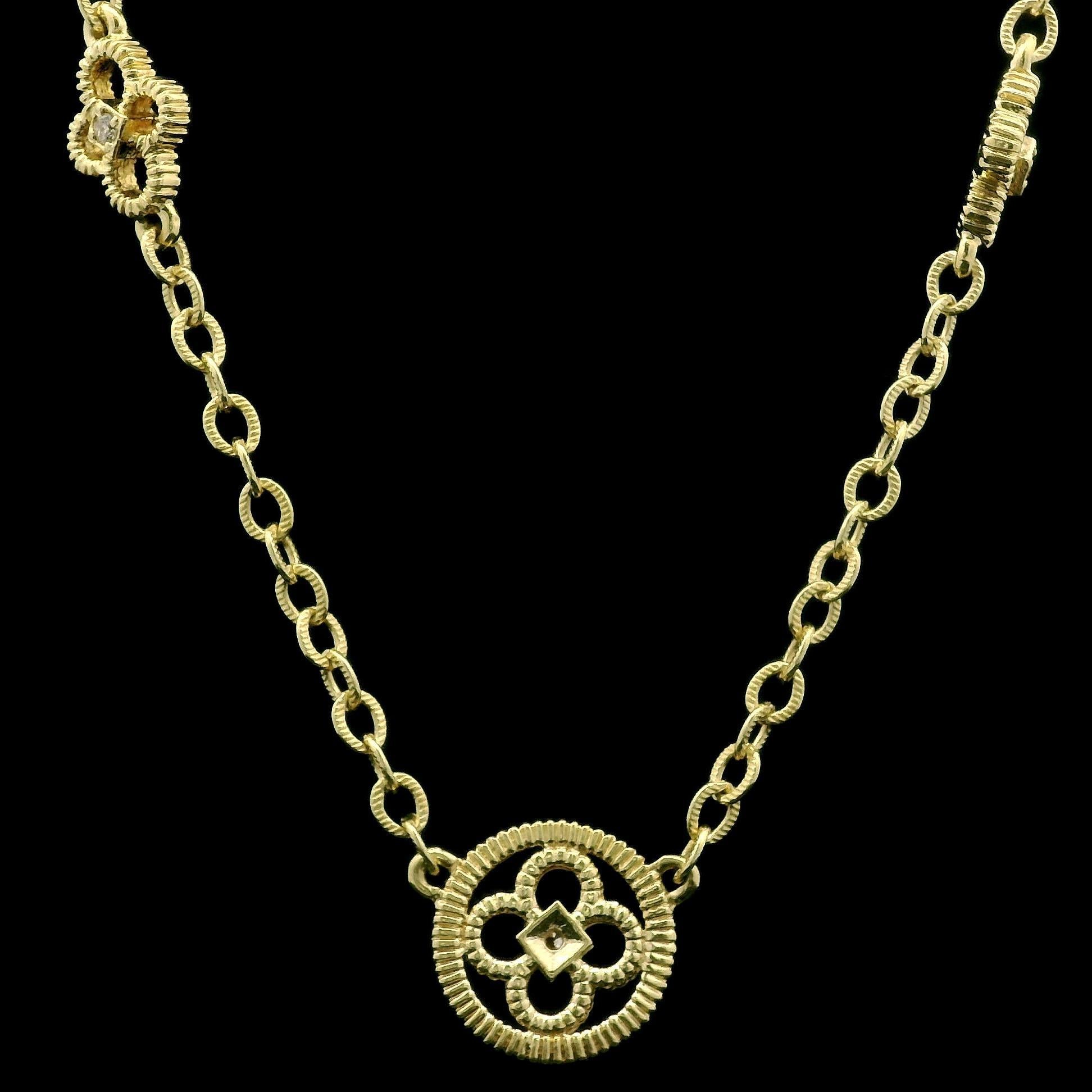 Taglio brillante Collana con diamante in oro 14k da 17