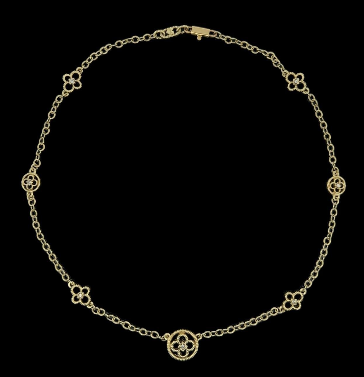 Collana con diamante in oro 14k da 17
