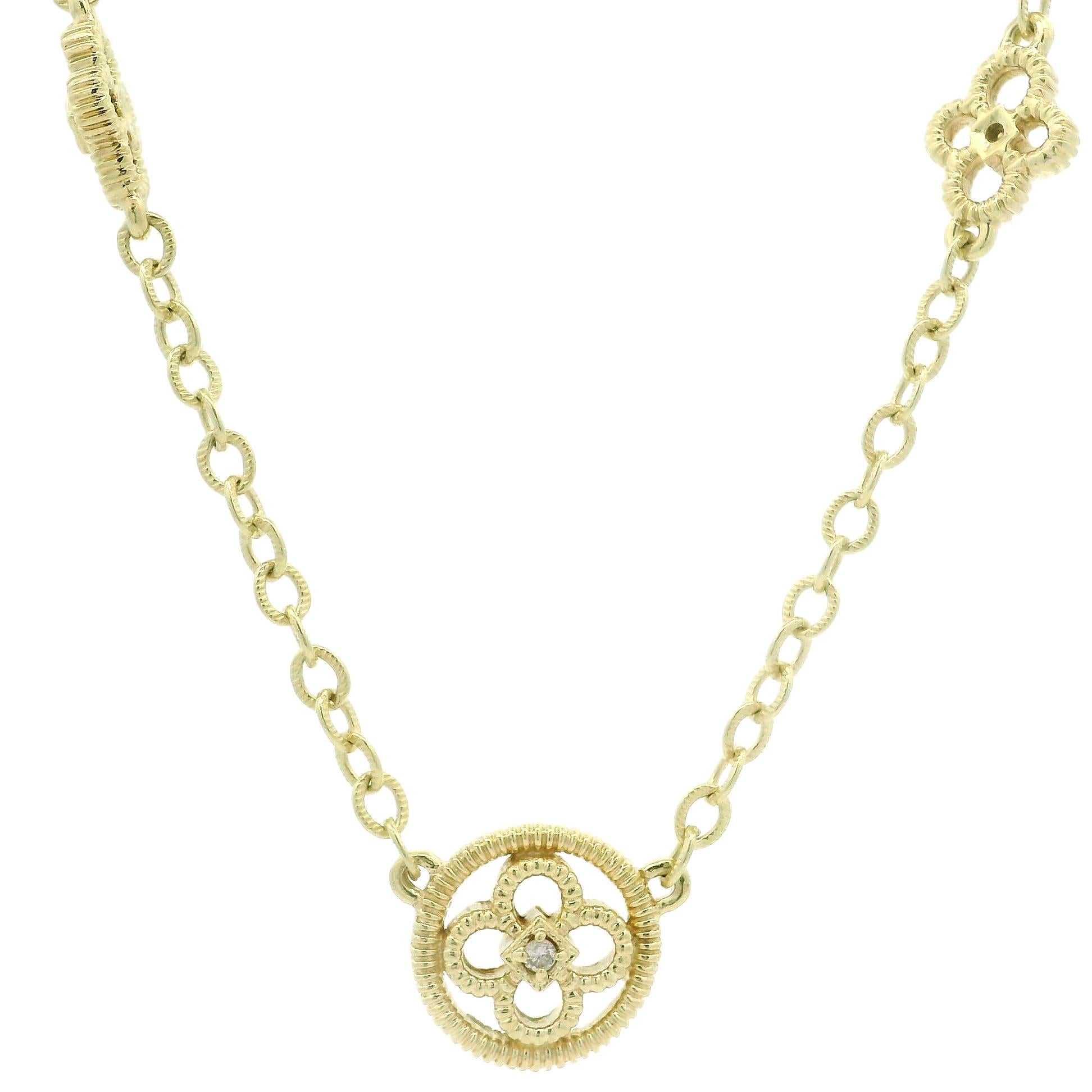Collana con diamante in oro 14k da 17