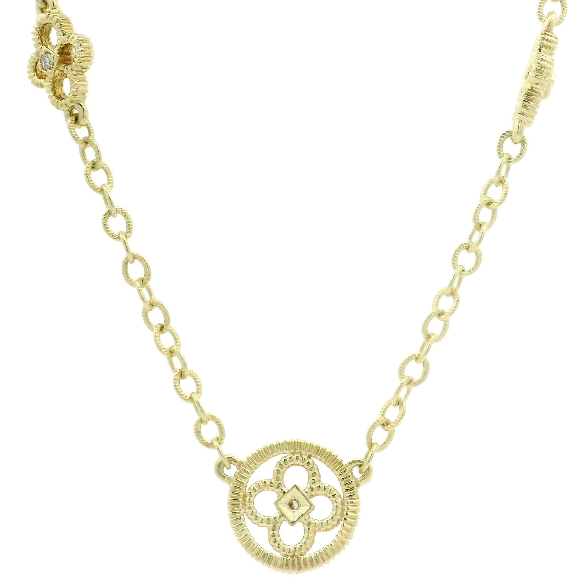 Collana con diamante in oro 14k da 17
