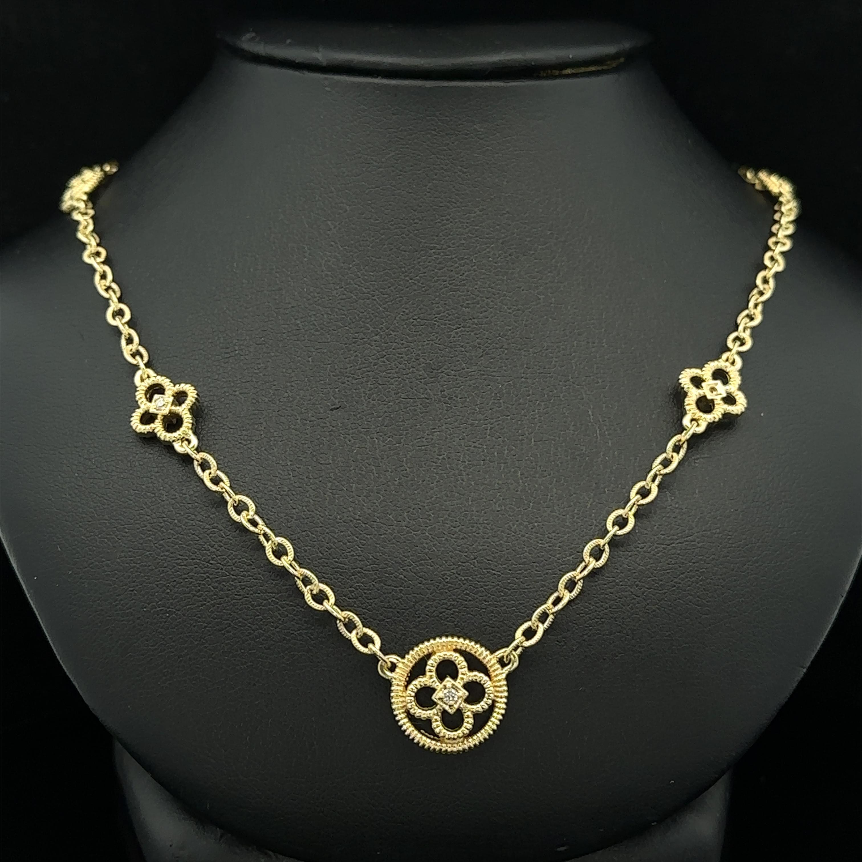 Collana con diamante in oro 14k da 17