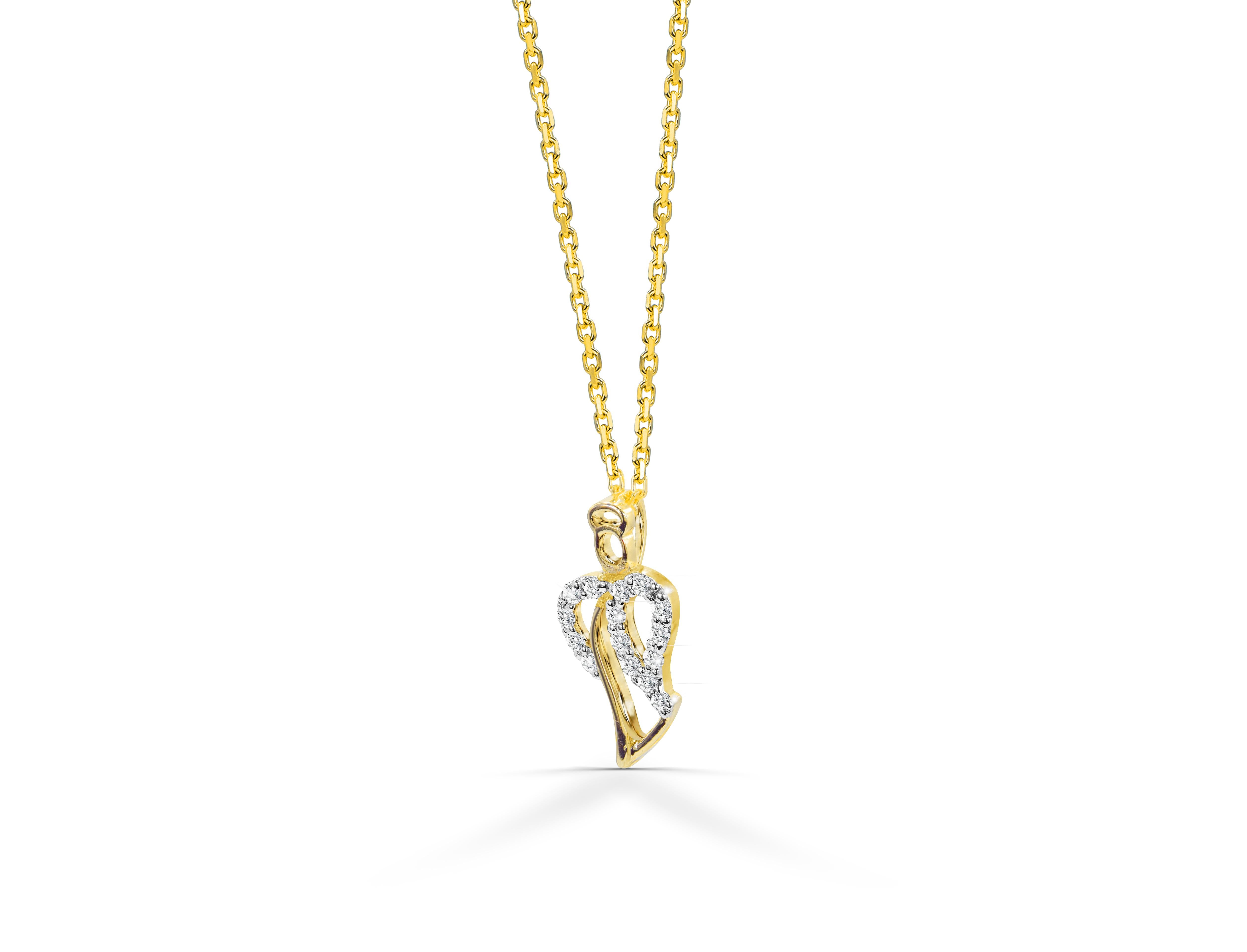 angle diamond necklace