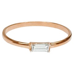 14k Gold Diamond Baguette Baguette Diamond Engagement Ring