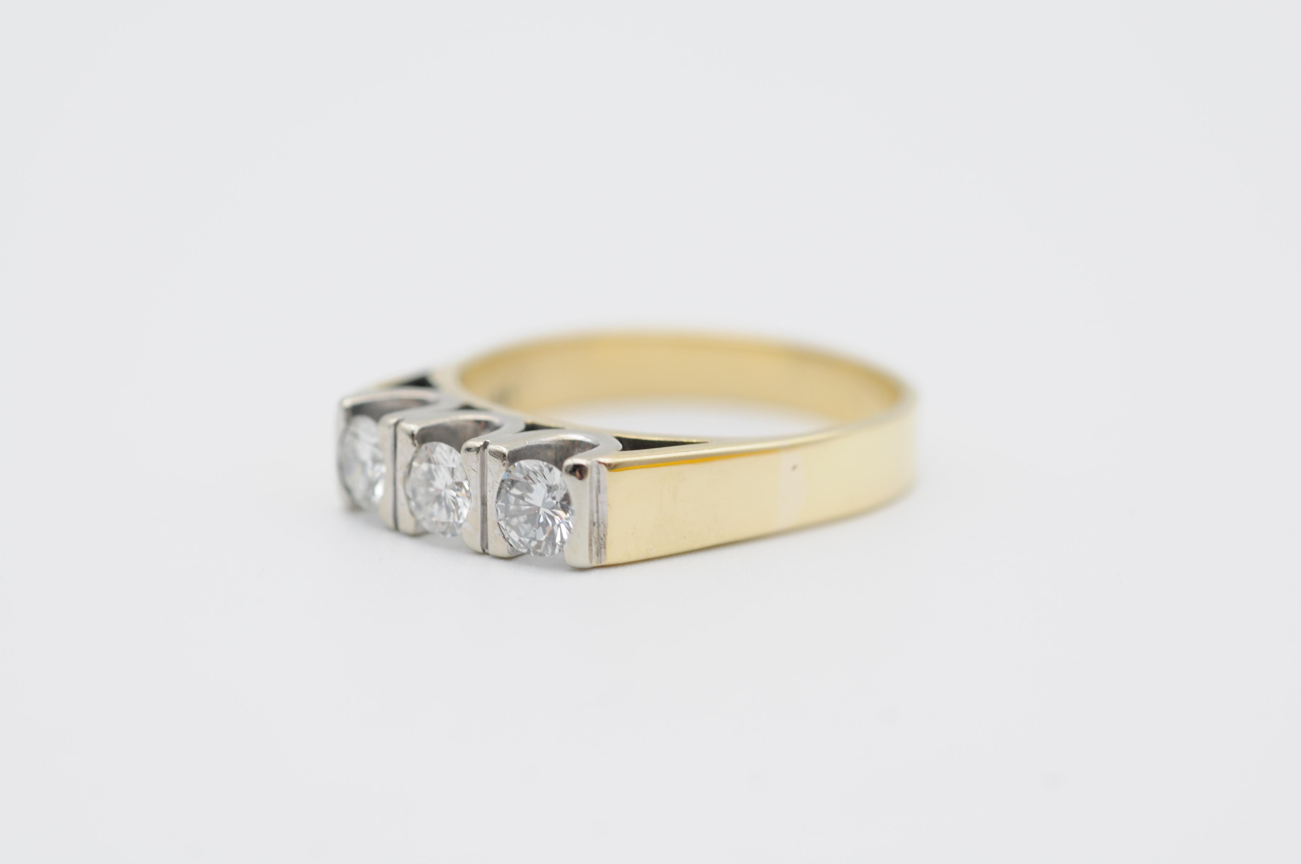 14k Gold Diamond Band Ring of 0.60 Carat For Sale 3