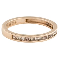 14K Gold Diamond Band Ring, Size 7 - Timeless Elegance and Sparkling Brilliance