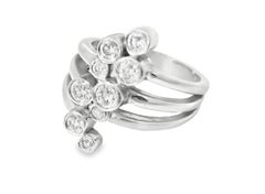 14K Gold Diamond Band Ring Two Tone Wide Design