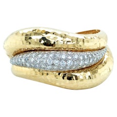 14K Gold Diamond Bangle
