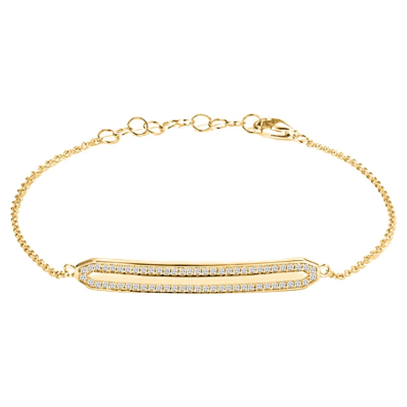 Bracelet réglable avec barre de diamants de Kehlani en vente