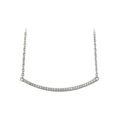 14 Karat Gold Diamant Bar Halskette geschwungene Bar Halskette Braut Halskette