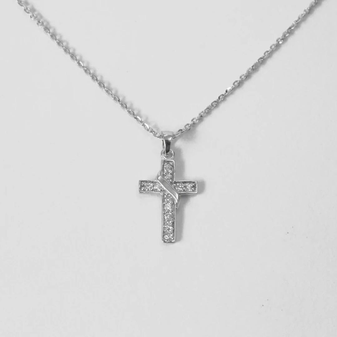 baptism gold cross necklace