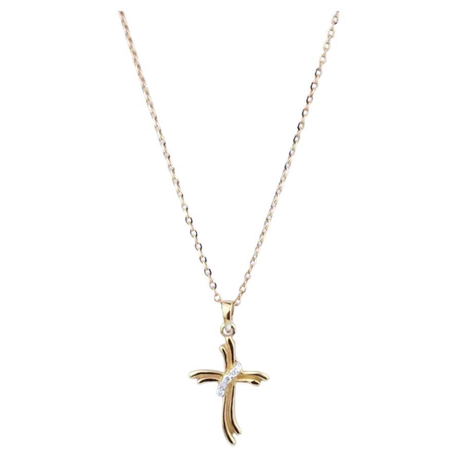 Tiny Diamond Cross Necklace is made of 14k solid gold available in three colors, White Gold / Rose Gold / Yellow Gold.

Lightweight and gorgeous natural genuine round cut diamond. Each diamond is hand selected by me to ensure quality and set by a