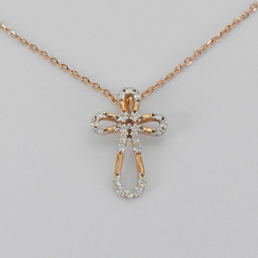 delicate diamond cross necklace
