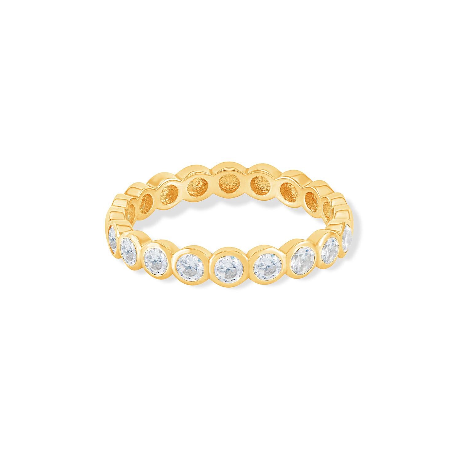 14k Gold & Diamond Dotty Half Eternity Ring - 0.25ct In New Condition For Sale In London, GB
