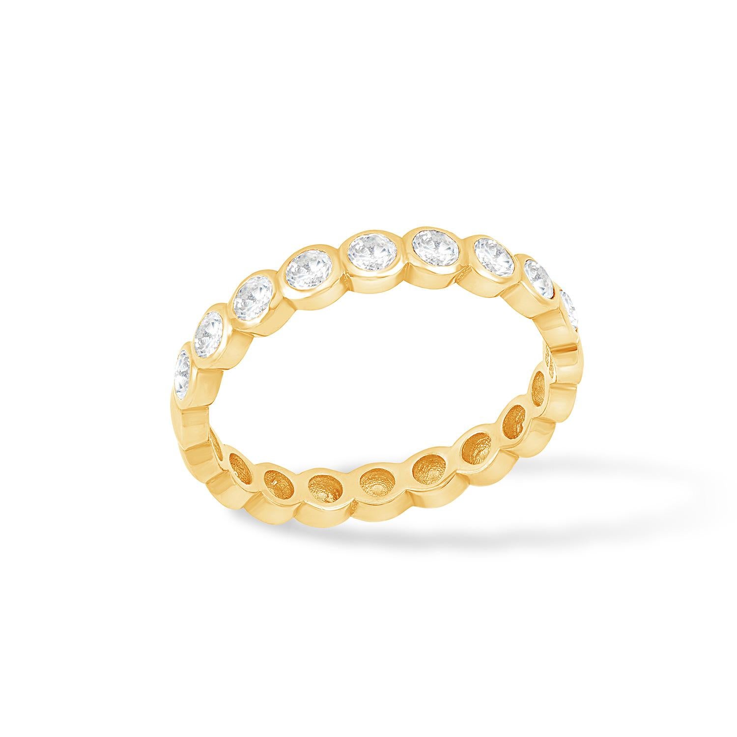 14k Gold & Diamond Dotty Half Eternity Ring - 0.25ct For Sale 2