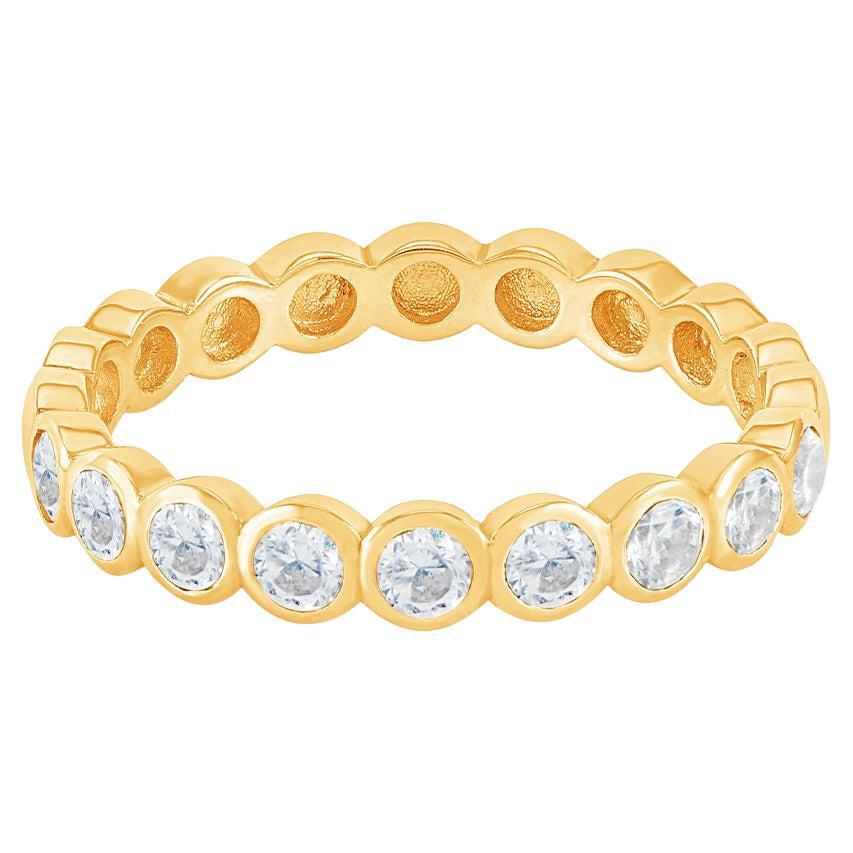 Anillo Media Eternidad Dotty de Oro de 14k y Diamantes - 0,25ct