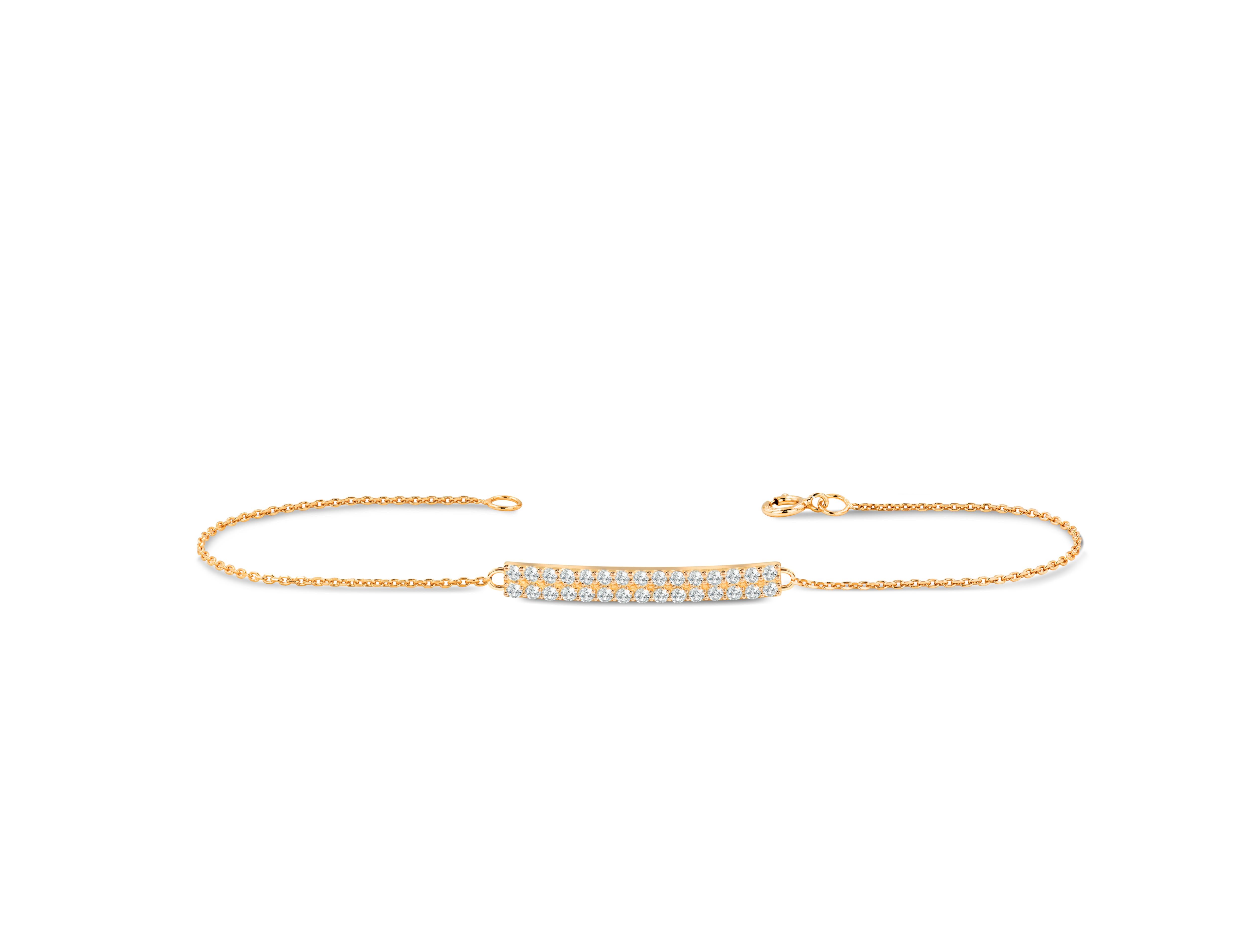 Diamond curved bar bracelet  / 14K Gold / Solid gold bar bracelet / Genuine diamond bracelet / Dainty Diamond bracelet /Real Gold Bracelet /  Bolo Bracelet 

Diamond bar bracelet, diamond bar, statement bracelet, Unique bracelet, thin gold chain,