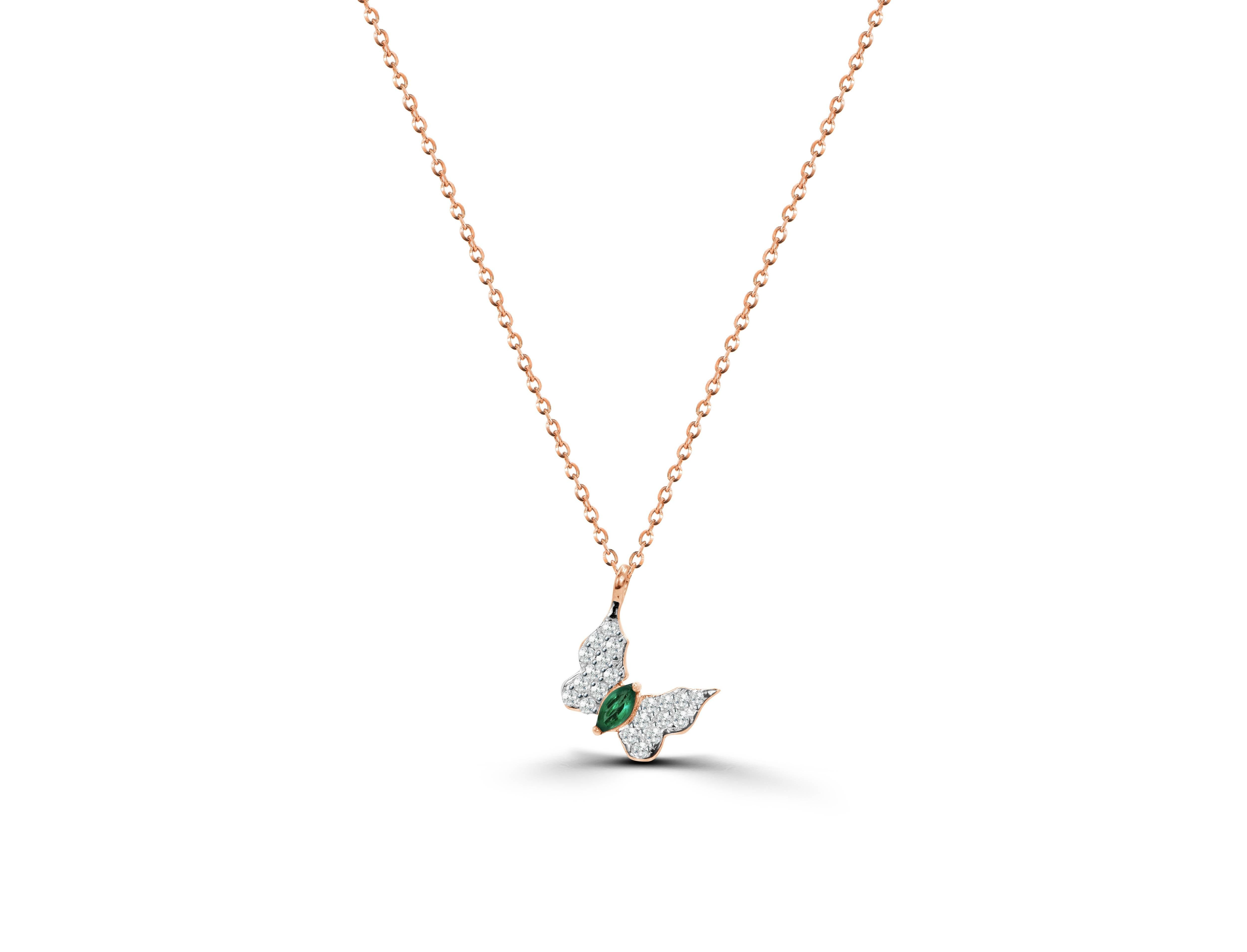 Collana con diamante e farfalla di smeraldo, ciondolo minimalista con farfalla di smeraldo, collana per gli amanti della natura, oro 14 carati, regalo di compleanno per la figlia

Farfalla di diamanti, collana da sposa, collana da matrimonio,