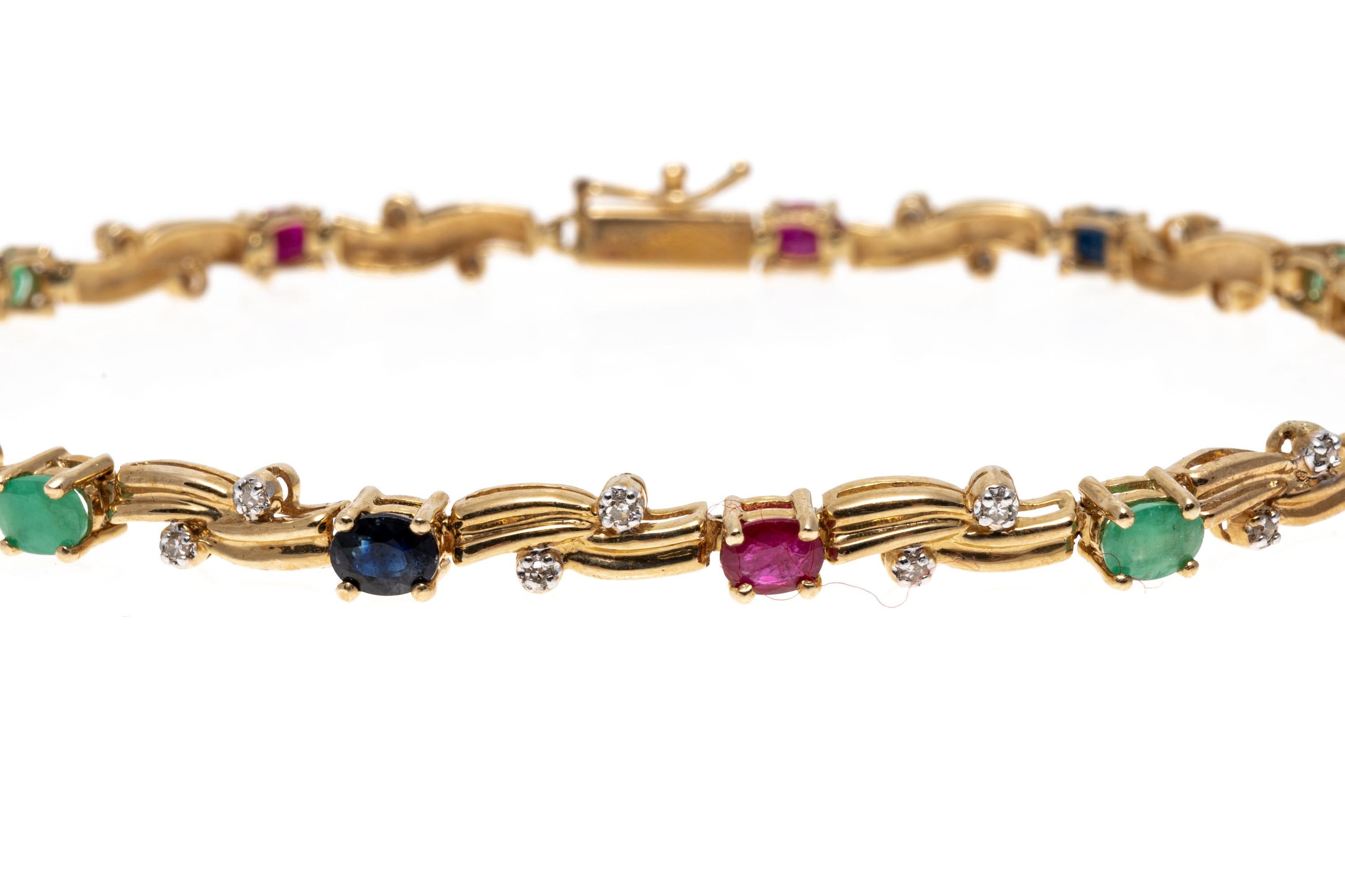 sapphire bracelet yellow gold