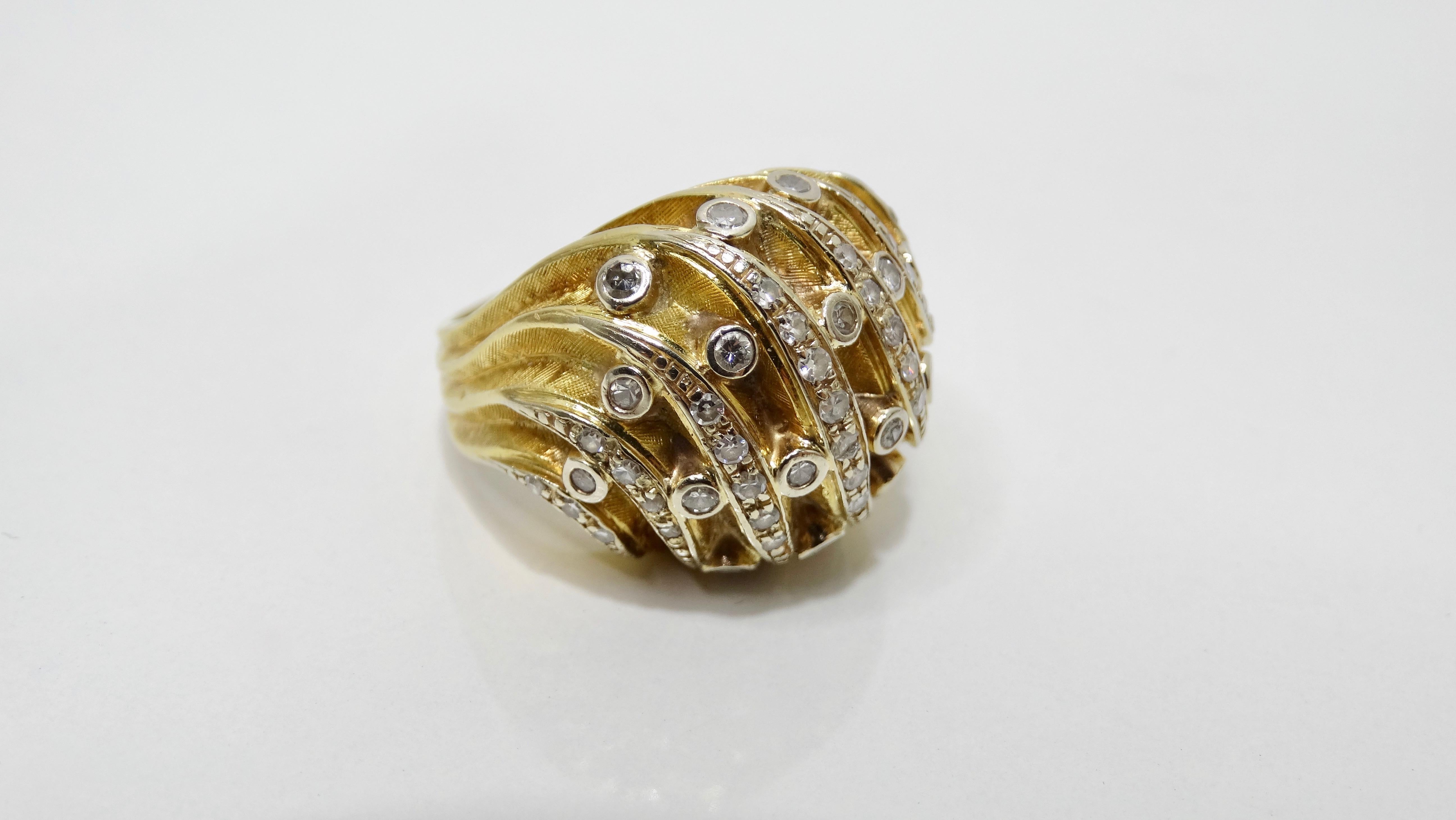 Diamond Dome Ring  In Good Condition For Sale In Scottsdale, AZ