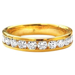 14k Gold & Diamond Engagement Band Ring