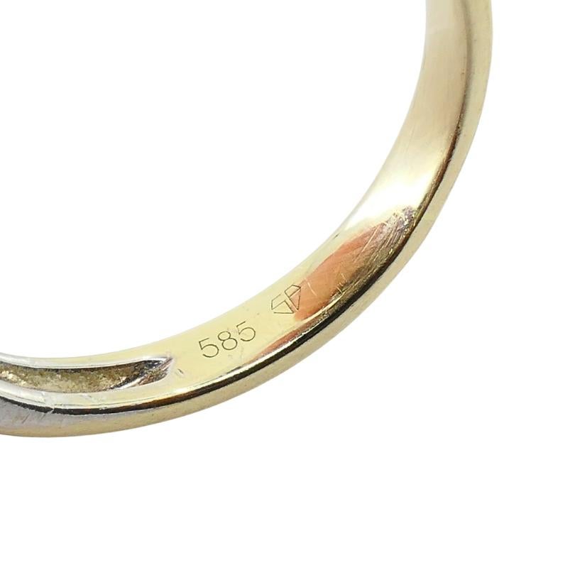 Or 14k  Bague de cocktail à fleurs en diamant en vente 4