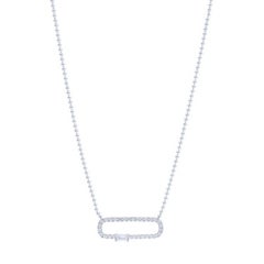 Collier Gazebo collection en or blanc 14 carats et diamants (0,28 ct. pt.)