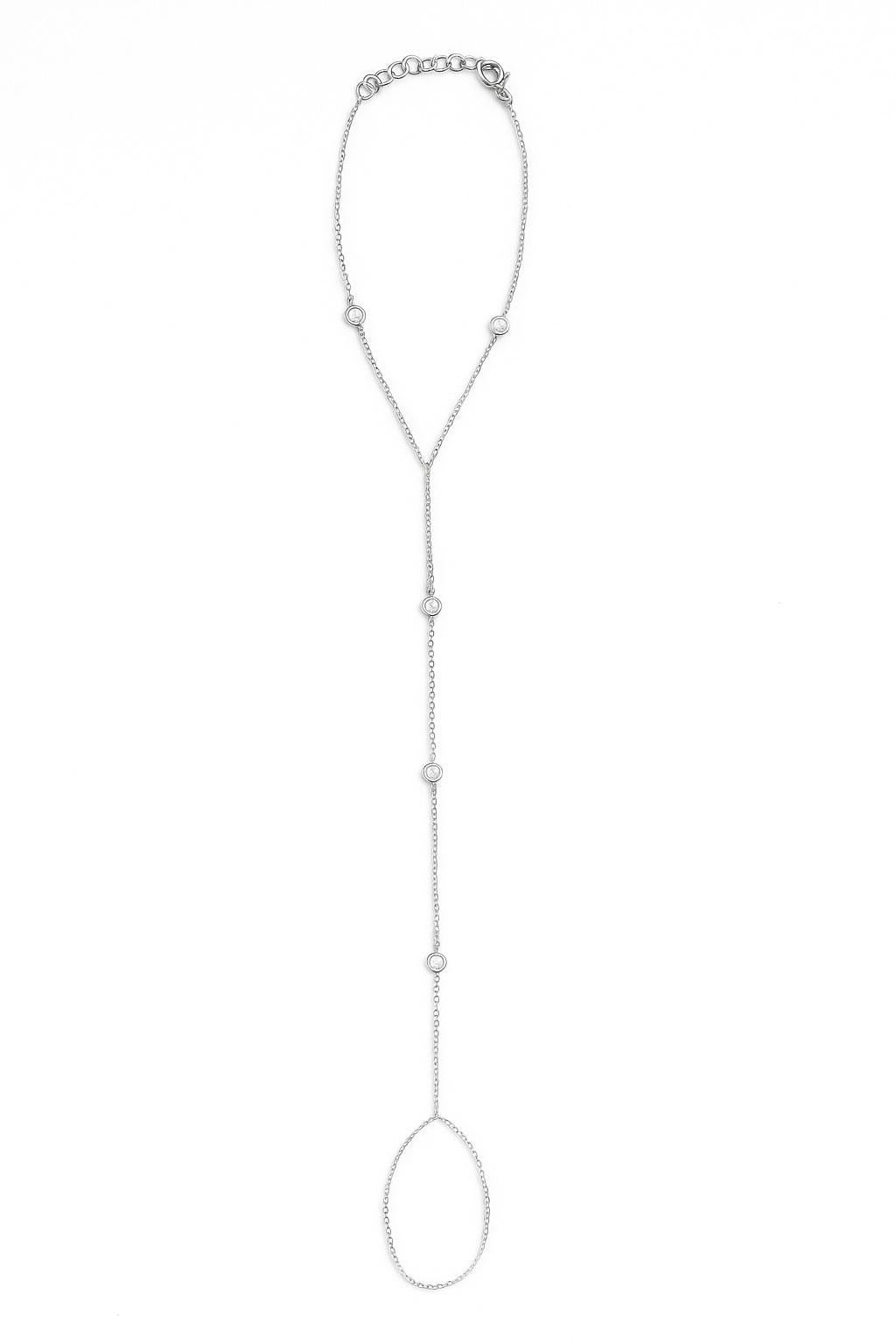 14K Gold Diamant Handkette Armband & Ring 1/10 CTTW im Zustand „Neu“ im Angebot in Great neck, NY
