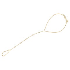 14K Gold Diamant Handkette Armband & Ring 1/10 CTTW