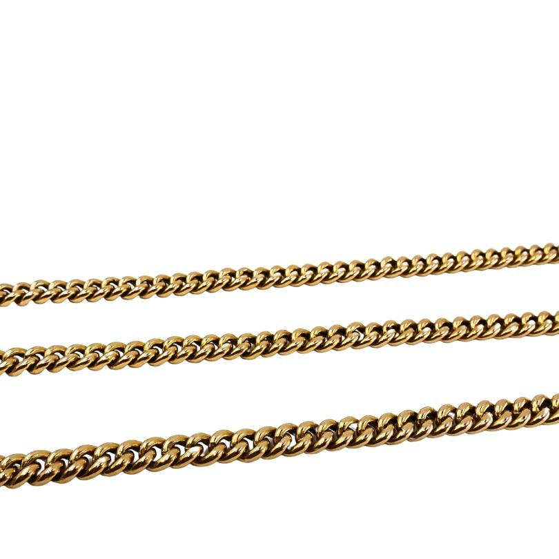 Ciondolo a cuore con diamante in oro 14k e collana a catena extra-lunga A Link in oro 10k in vendita 1