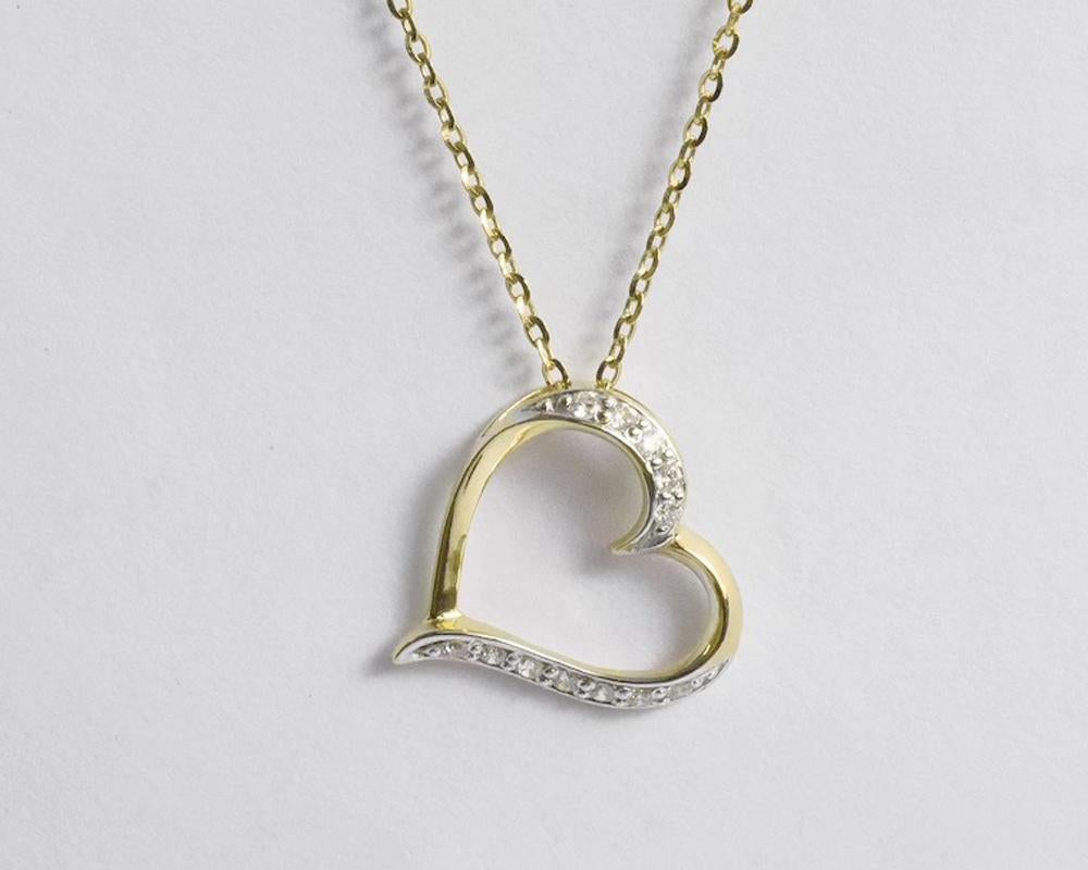 dainty diamond heart necklace