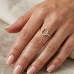 14K Gold Diamond Horse Shoe Ring sz 7