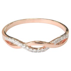 14k Gold Diamond Infinity Band Wedding Ring