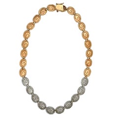 14K Gold Diamond Link Necklace