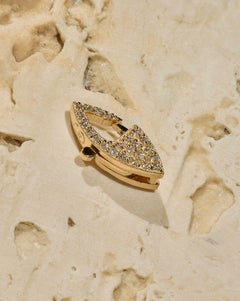 Potenciador de cadena con cierre de langosta y diamantes de oro de 14k