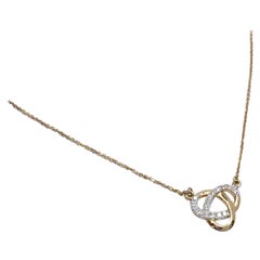 Collar Nudo de Amor Diamante Oro 14k Collar Novia