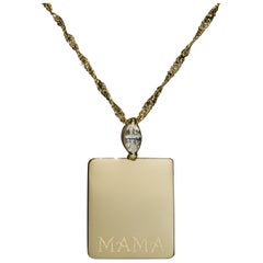 14k Mother’s Day Diamond ‘MAMA’ Engraved Pendant Necklace by Series of Eleven