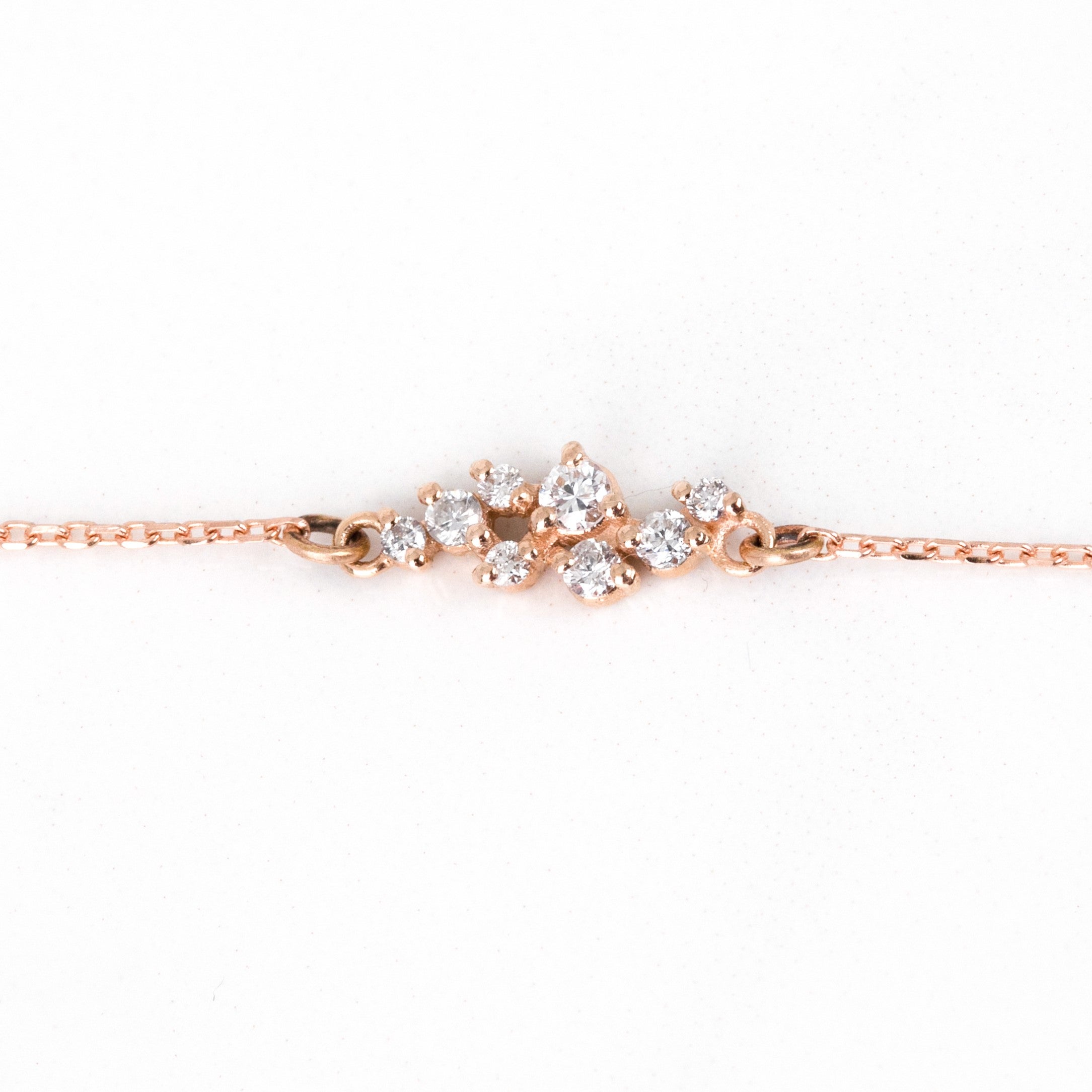Bracelet tennis en or 14 carats et diamants Milky Way, bracelet en or 14 carats  Pour femmes en vente
