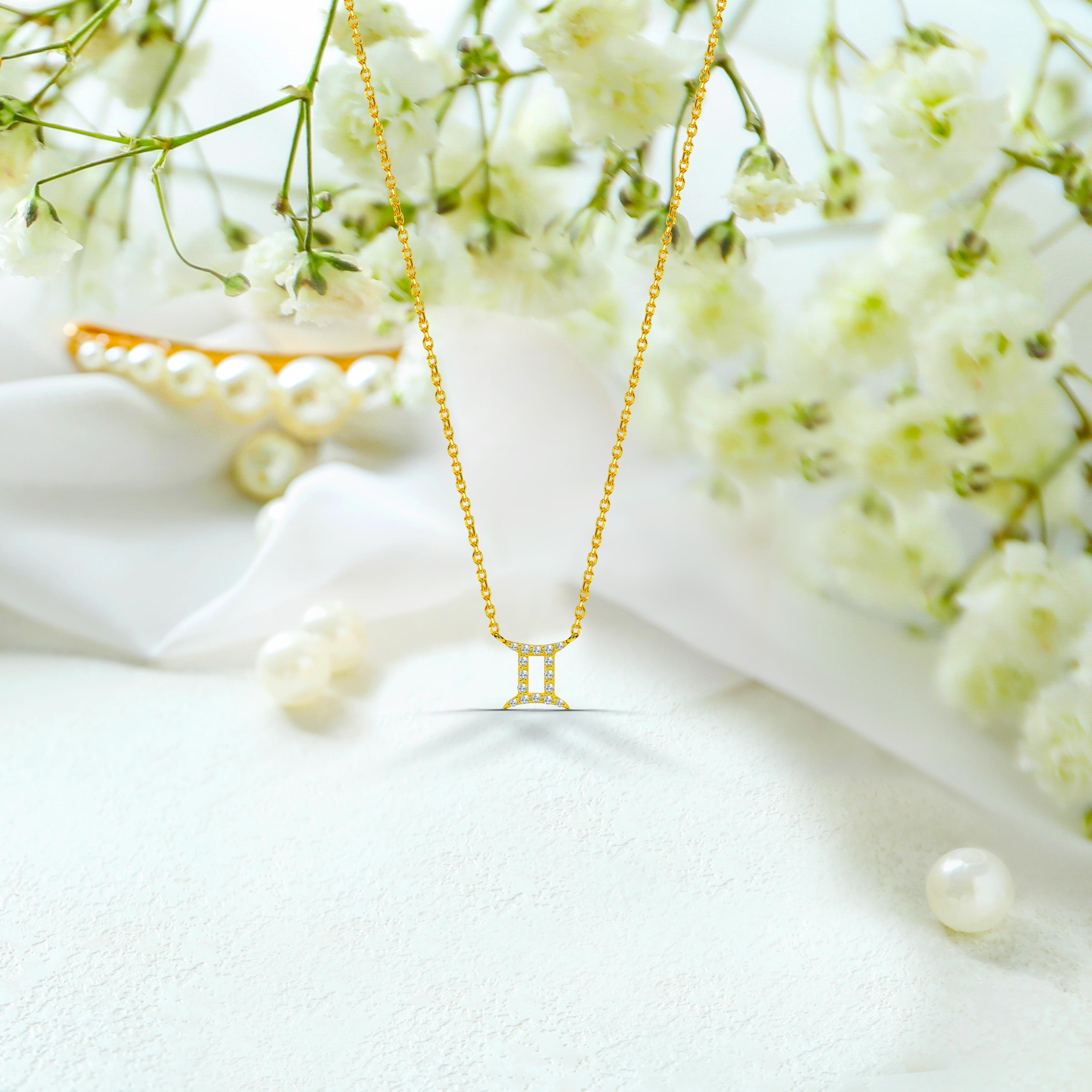 gemini swarovski necklace