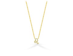 14k Gold Diamond Necklace Leo Zodiac Sign Birth Sign Necklace