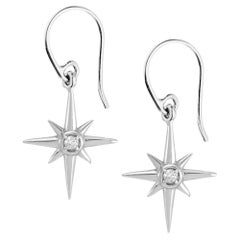 Dower & Hall 14k Gold & Diamond North Star Long Ear Drops