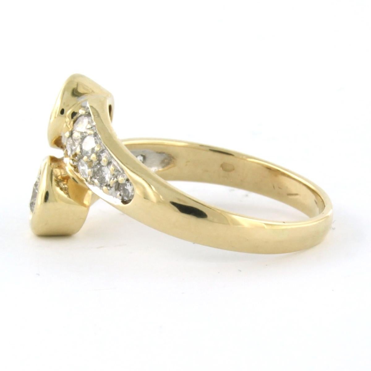 Brilliant Cut 14k Gold Diamond Ring For Sale