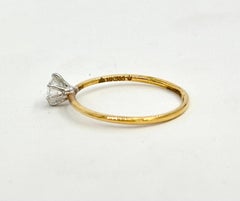 14k Gold Diamond Ring IGI Certified Diamond Ring Round Solitaire Diamond Ring
