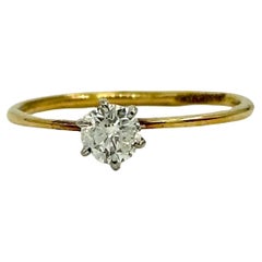 14k Gold Diamond Ring IGI Certified Diamond Ring Round Solitaire Diamond Ring