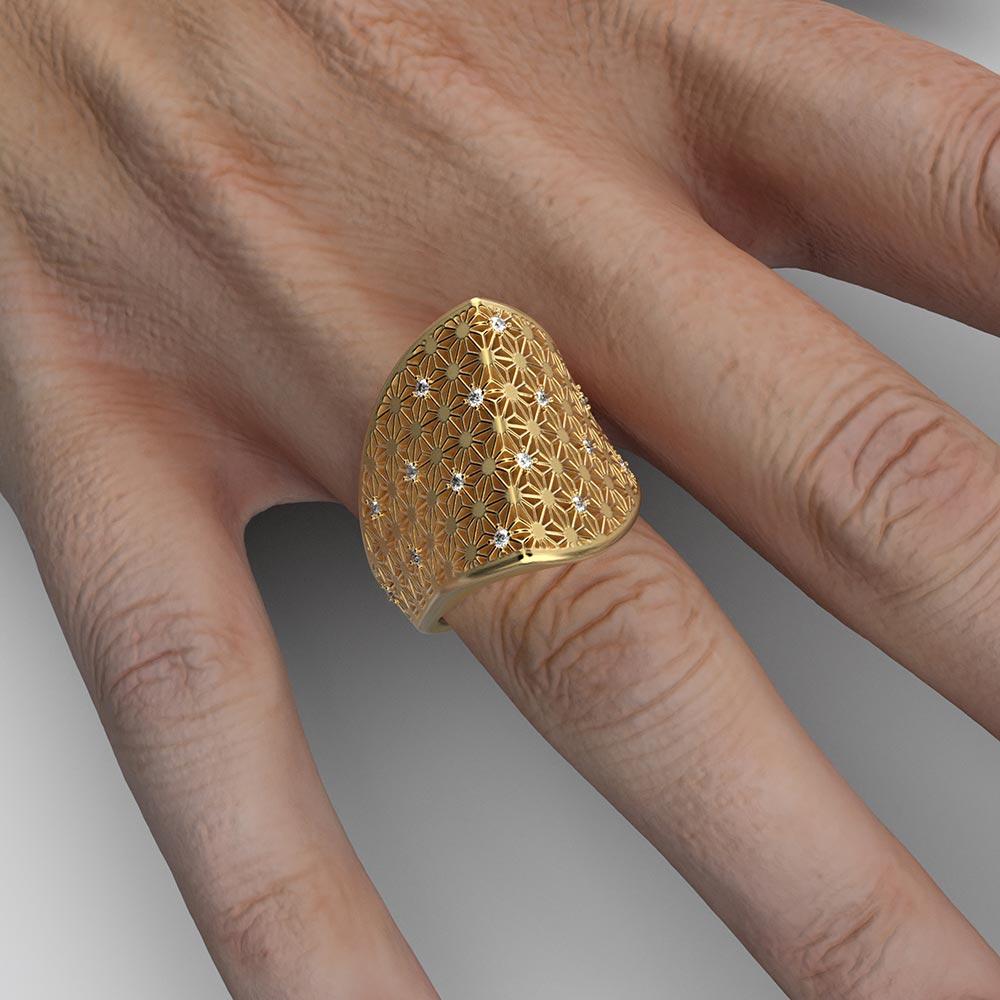 En vente :  Bague en or 14 carats fabriquée en Italie par Oltremare Gioielli Italian Fine Jewelry 4