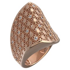 14 Karat Gold Diamantring aus Italien von Oltremare Gioielli, italienischer feiner Schmuck