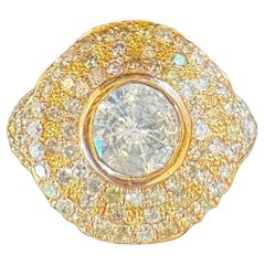 14K Gold Diamond Ring with 1.20ct G VS Center Stone & 1.60ct Accent Diamonds